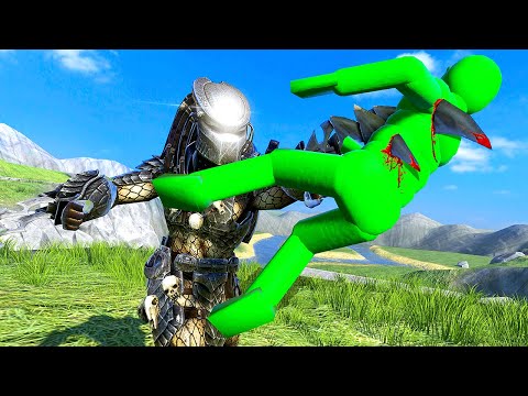 Predator IMPALES Ragdoll NPC - Overgrowth Mods Gameplay