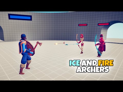 ICE AND FIRE ARCHERS vs UNITS WITH HEALTHBAR | TABS Gameplay
