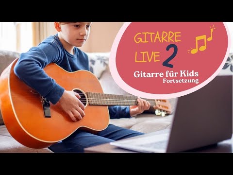 Guitar lessons live for children: Episode 2: Beginner guitar course. The next guitar chords.
