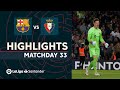 Highlights FC Barcelona vs CA Osasuna (1-0)