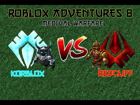 KORBLOX VS REDCLIFF (MEDIVAL WARFARE RAID) - Roblox adventures #8
