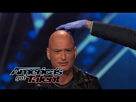David & Leeman: Howie Mandel Can't Read When Magicians Squeeze His Skull - America's Got Talent