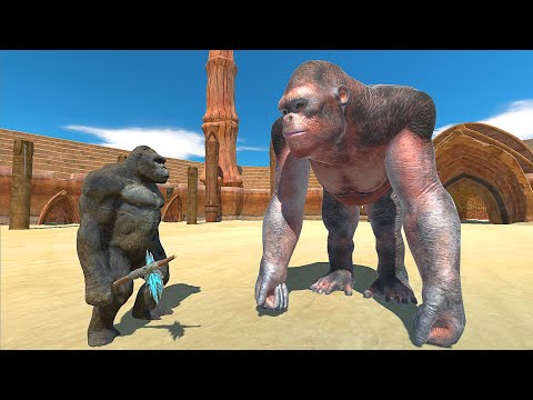 Baby King Kong vs Giant Goro - Animal Revolt Battle Simulator