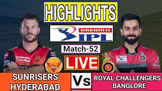 SRH vs RCB IPL 2020 Match 52 Full Match Highlights | rcb vs srh highlights | ipl 2020 highlights