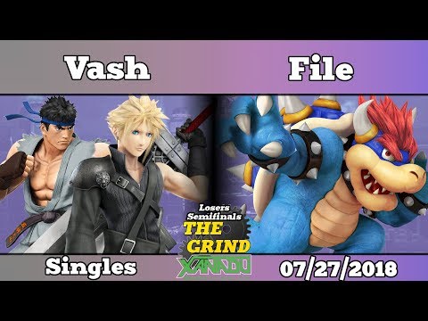 The Grind 37 Vash (Cloud, Ryu) vs File (Bowser) Losers Semifinals