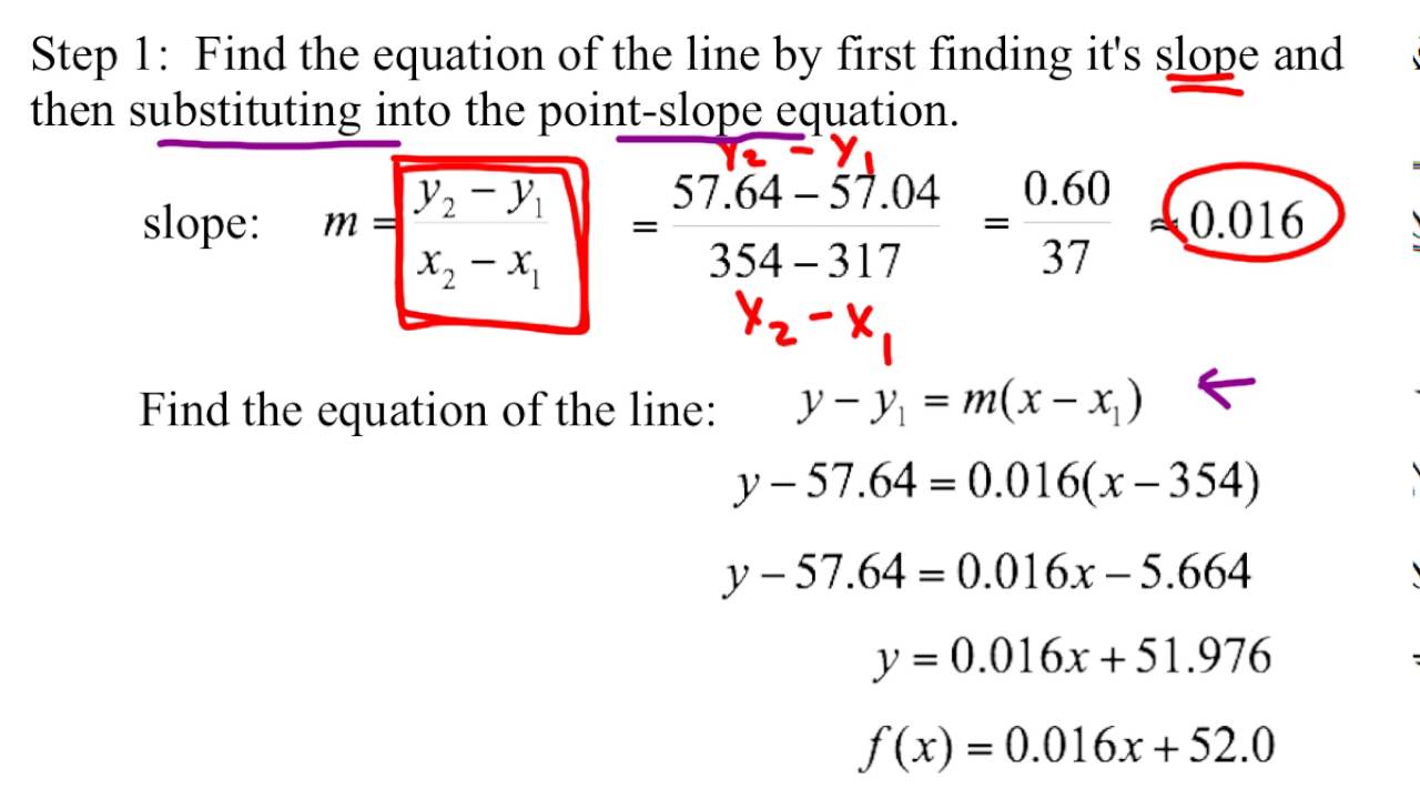 Linear Model Example to make a prediction