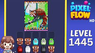 Pixel Flow Level 1445 Solution Walkthrough