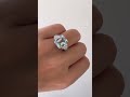 Stunning Unique Art Deco Inspired 14K White Gold Aquamarine u0026 Diamond Ring