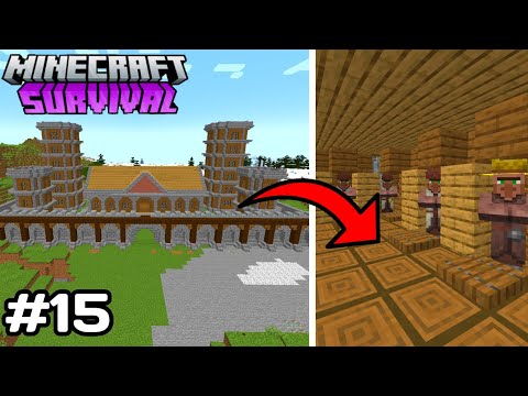 "INSANE! Building EPIC Townhall for Villagers! | Minecraft Survival" #flazi