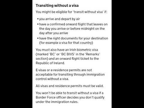 UK. TRANSIT WITHOUT VISA.