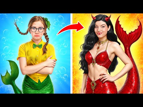 From Mermaid To Dark Vampire | Extreme Makeover Challenge by Multi DO Girls