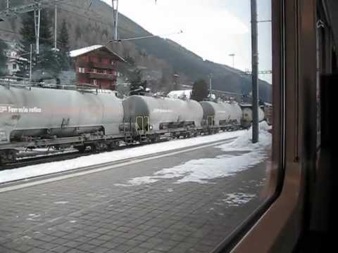 Departing Disentis Muster for Chur RhB
