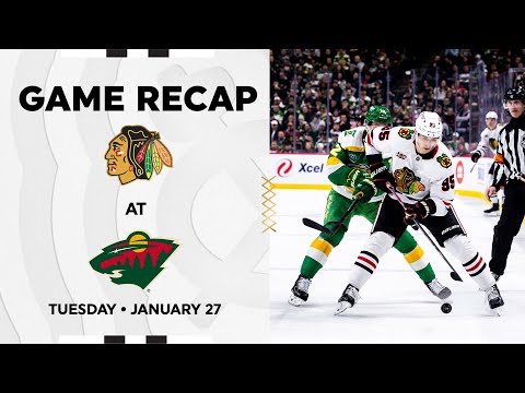 Blackhawks at Wild Game Highlights | 1.27.26