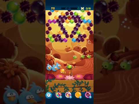 Angry birds pop bubble shooter level 205 3 STARS NO BOOSTER