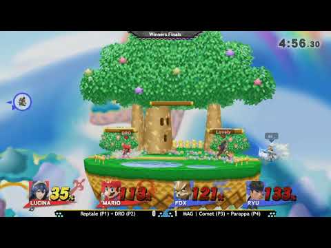 Construct 105 - Reptale + DRO vs Parappa + MAG | Comet - Smash 4 Doubles WF