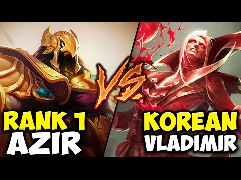 RANK 1 AZIR NA VS. KOREAN VLADIMIR ONE TRICK | Who Wins?!