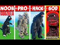 Minecraft Battle: NOOB vs PRO vs HACKER vs GOD: GODZILLA BUILD CHALLENGE in Minecraft / Animation