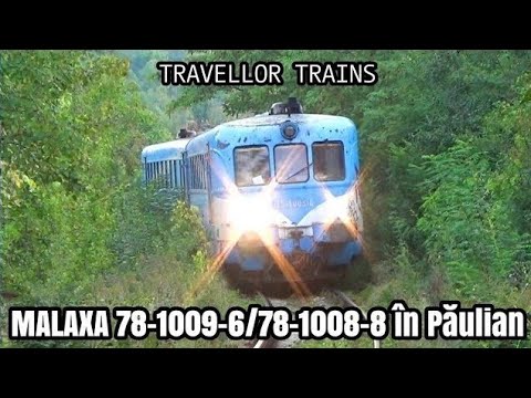 Automotorul MALAXA 78-1009-6/78-1008-8 sosește în halta Păulian cu R11301 Arad - Brad (Linia 317)