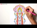 How to Draw Lord Vishnu full tutorial | lord vishnu full drawing