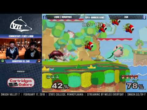 Smash Valley 7 - Liquid | Hungrybox (Jigglypuff) vs. Zain (Marth) - SSBM - Top 8, Winners Semis