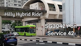 [SBST Buses; Hybrid Ride on Wealthy Hills] - Volvo B5LH - SG3042Y - Joyride on Service 42