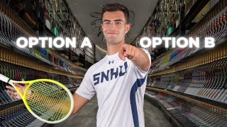Live - Racquet String Decisions | Toroline or Restring (i gotta pick)
