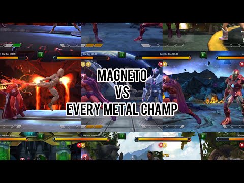 Magneto Vs Every Metal Champion! Part 1 - Marvel Contest Of Champions