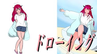 イラストメイキング2 水着IRySさん！