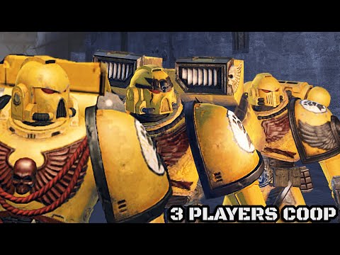 IMPERIAL FISTS SQUAD: 3 Astartes vs Orks WAAGH! - Warhammer 40K: Space Marine, Augmented Mod