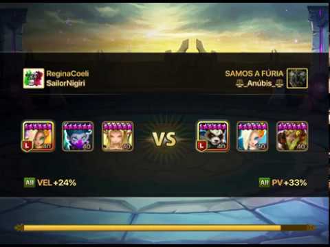 ☆ Summoners War Tetrarchia ☆ |Seara Liebli Ganymede VS Mo Long Laima Ritesh|