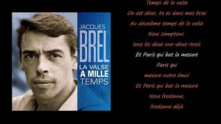 JACQUES   BREL      La valse à mille temps