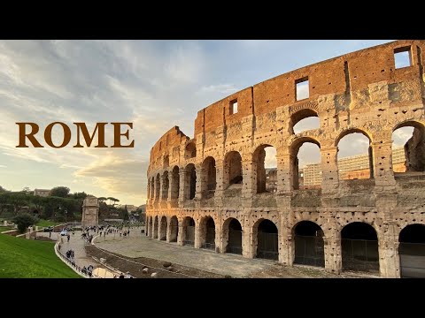 Walk around Colosseum, Rome, Italy, November 2021