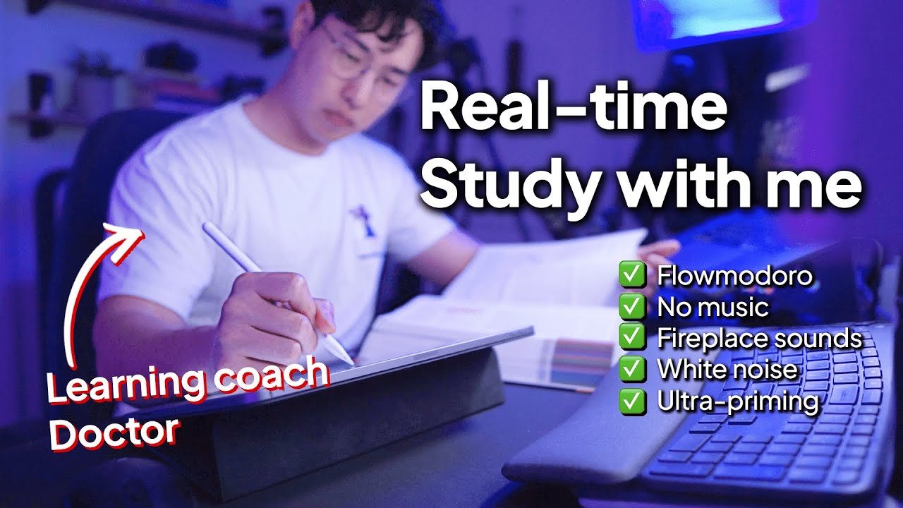 2-HOUR STUDY WITH ME | Hyper Efficient, Doctor, Focus Music, Deep Work, Pomodoro