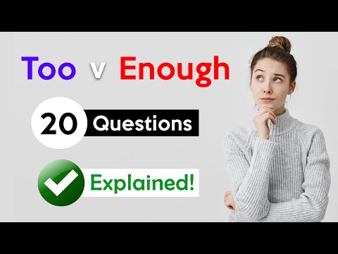 Too or Enough? | What's the difference? 🤔 | Explained!