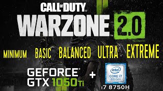 GTX 1050 Ti in Call of Duty Warzone 2 - Benchmark All Graphics Settings