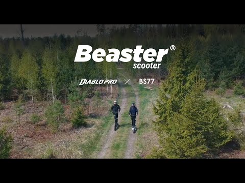 Elektrinis paspirtukas Beaster Scooter BS77, 2400 W, 60 V, 23,4 Ah, hidrauliniai stabdžiai video