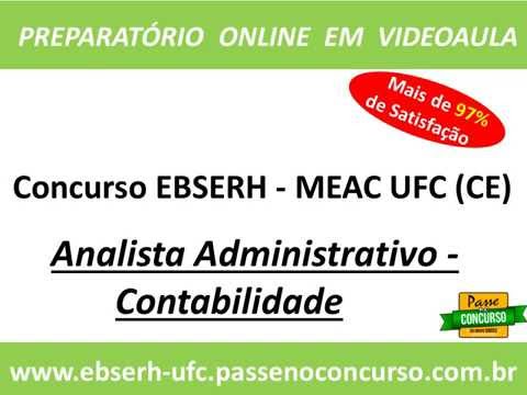 Concurso EBSERH - HCWC e MEAC UFC (CE) - Analista Administrativo - Contabilidade