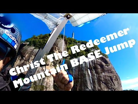Christ The Redeemer Mt BASE Jump above Rio De Janeiro Bay - 7Wonders of the modern and natural world