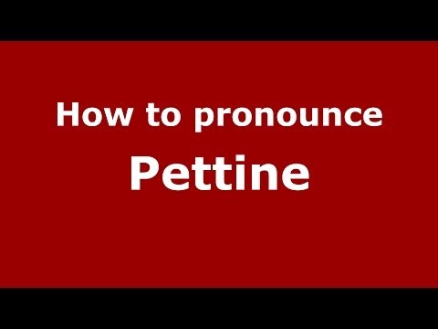 How to pronounce Pettine (Italian/Italy) - PronounceNames.com