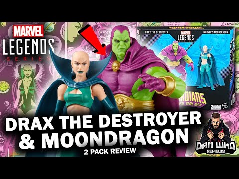 Marvel Legends Drax The Destroyer & Moondragon Guardians of the Galaxy 2 Pack Review