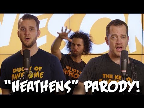 twenty one pilots "Heathens" PARODY! The Key of Awesome UNPLUGGED