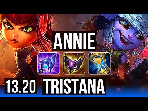ANNIE vs TRISTANA (MID) | 3.5M mastery, 7 solo kills, 300+ games | KR Diamond | 13.20