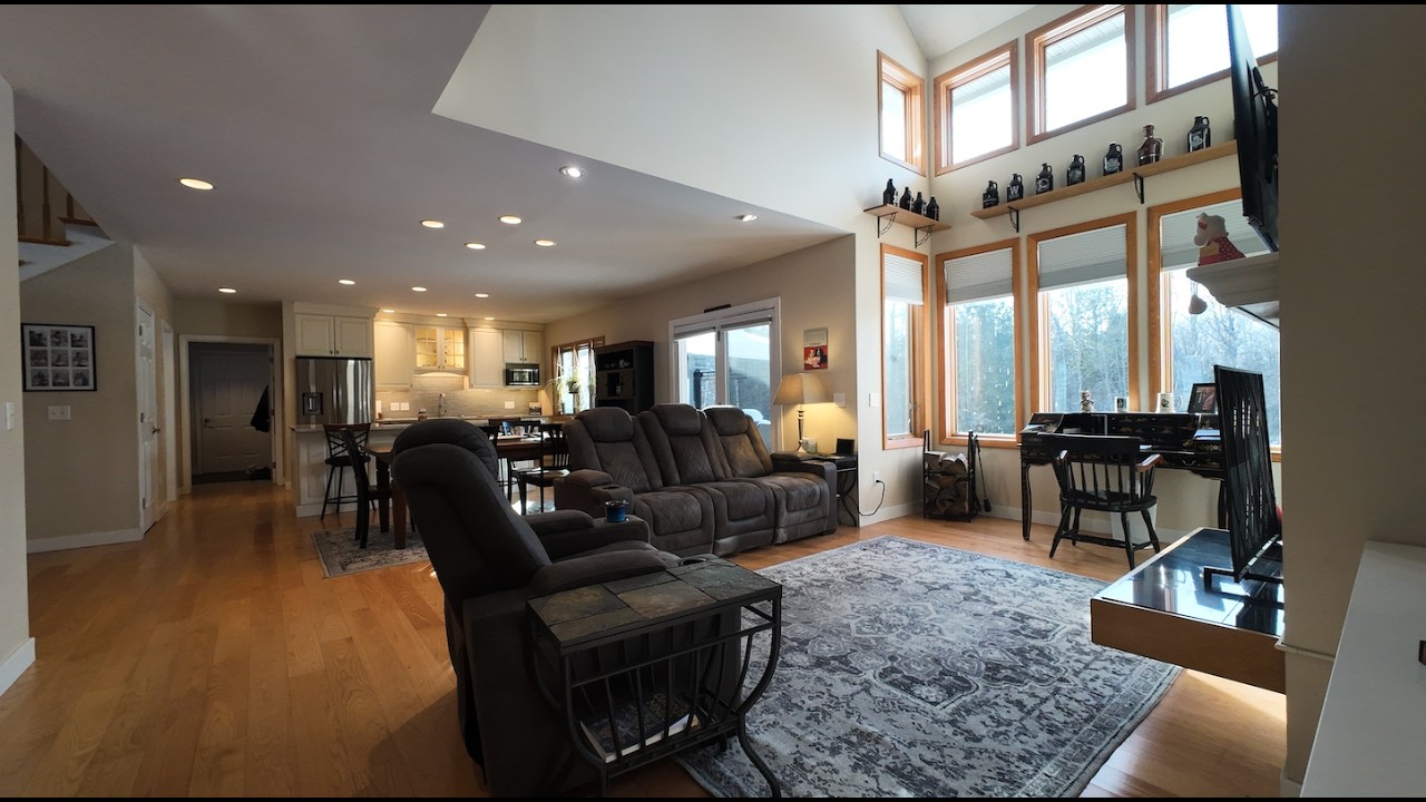 Interior drone video walkthrough of property listing