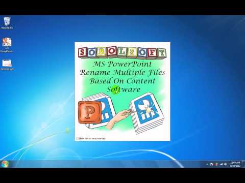 MS PowerPoint Rename Multiple Files Based On Content Software