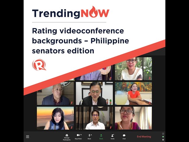 #TrendingNOW: Rating videoconference backgrounds – Philippine senators edition