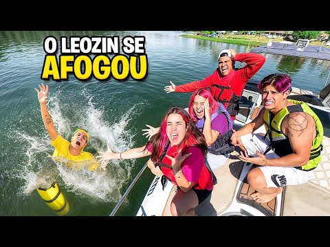 O LEOZIN SE AFOGOU NA LAGOA *Dia de barco com os rosa