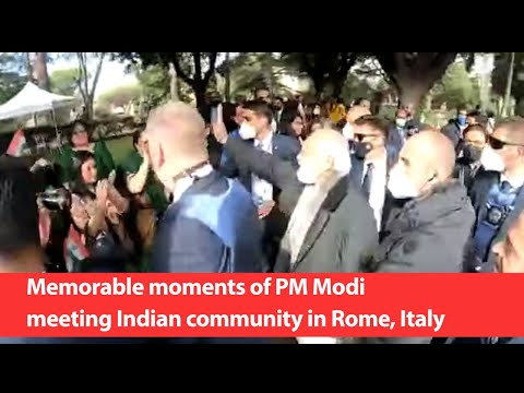Memorable moments of PM Modi meeting Indian community in Rome, Italy | PMO

