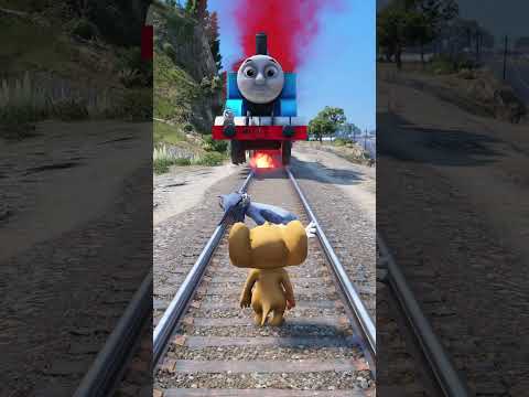 GTAV: TOM AND JERRY VS THOMAS THE TRAIN #shorts #train