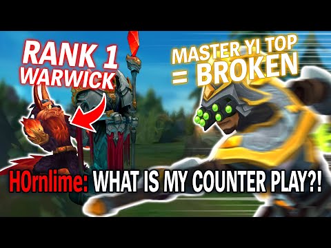 Rank 1 WARWICK H0rnlime gets the MASTER YI TOP experience.