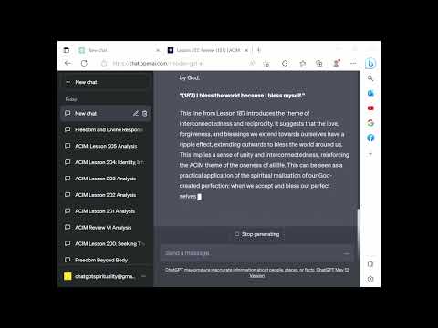ChatGPT Spirituality ACIM Lesson 207 - Review of Lesson 187